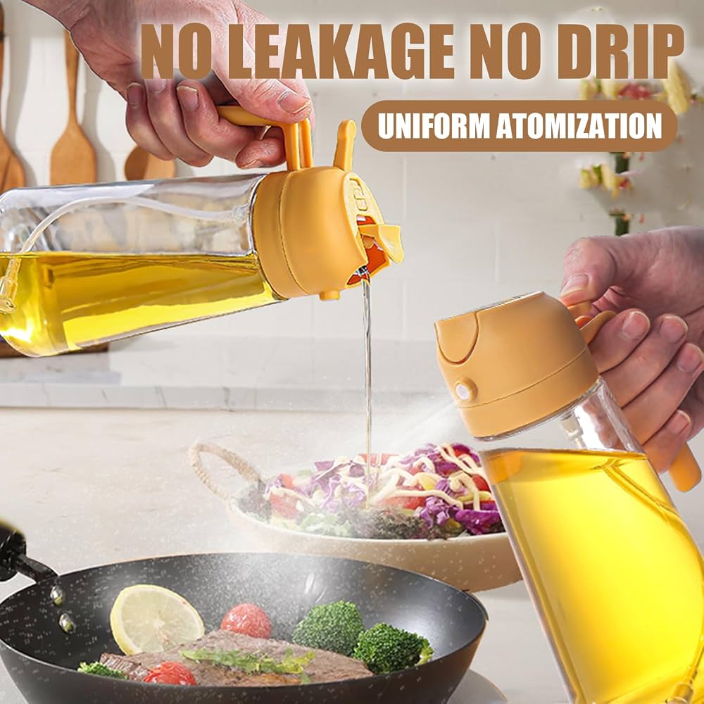 Olive Oil Dispenser,2in1 Oil Sprayer & Pourer