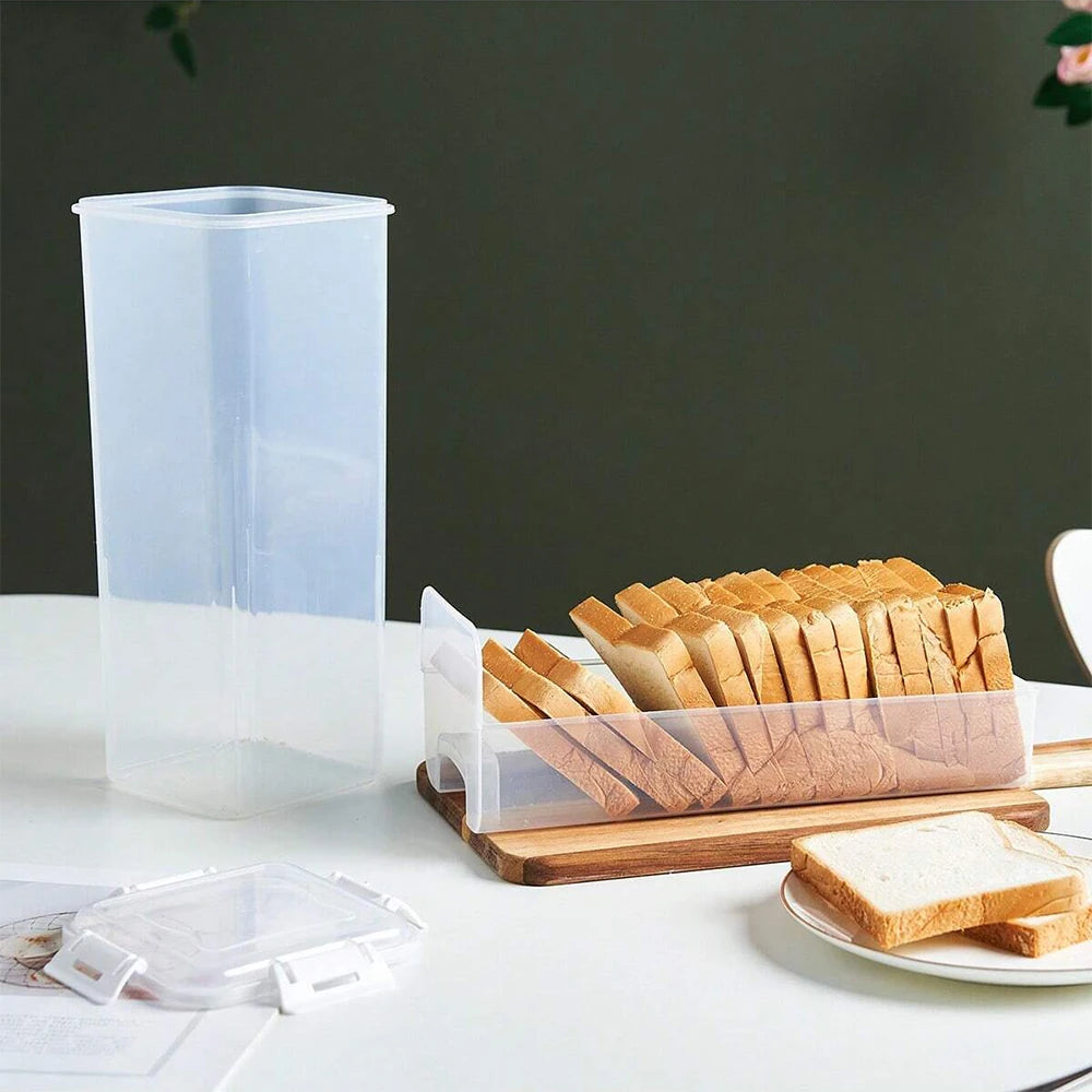Clear Airtight Bread Box With Lid