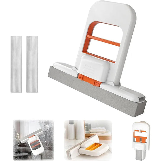 2/4pcs Self-Squeezing Sponge Mop