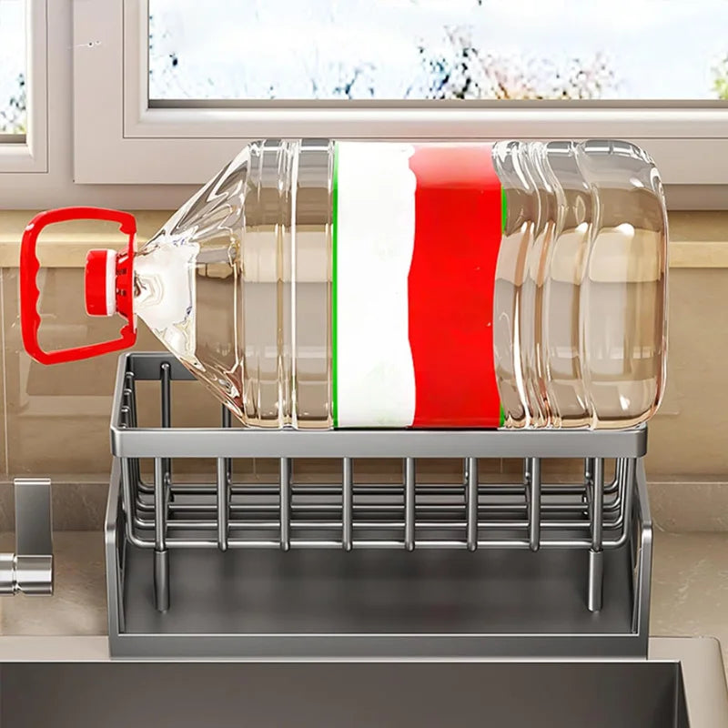 Rust-Resistant Metal kitchen Storage Rack with Drain Tray