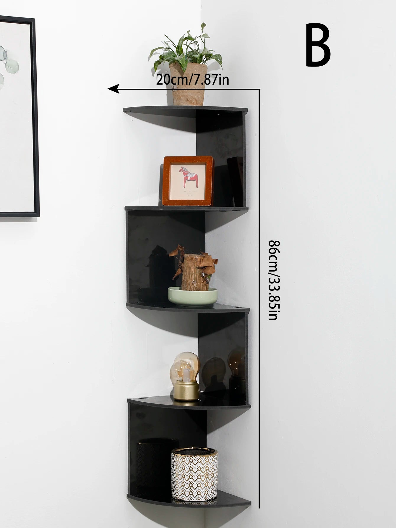 Corner Floating Wooden Shelves Wall Mounted