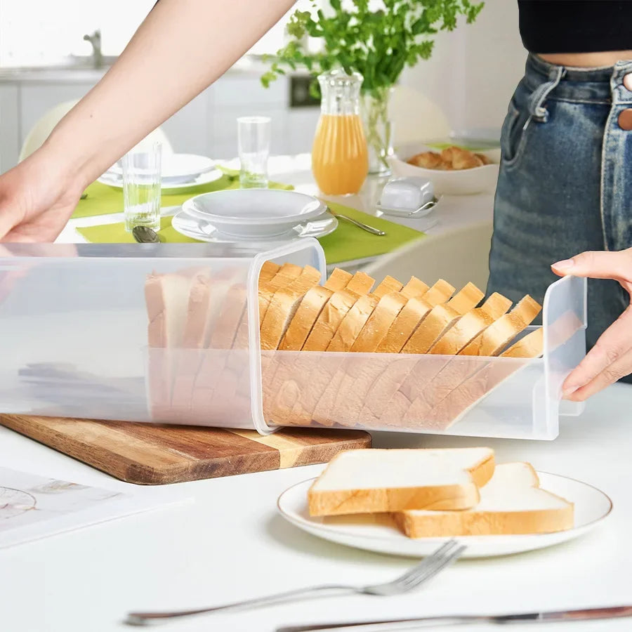Clear Airtight Bread Box With Lid