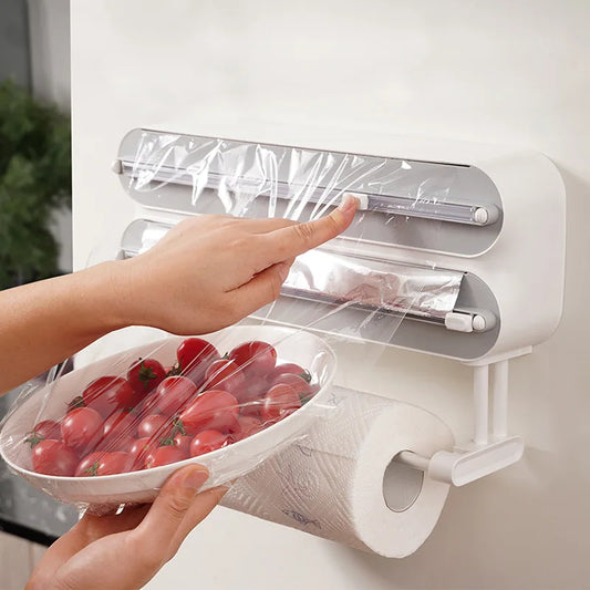 Plastic Wrap Dispenser Magnetic & Self adhesive