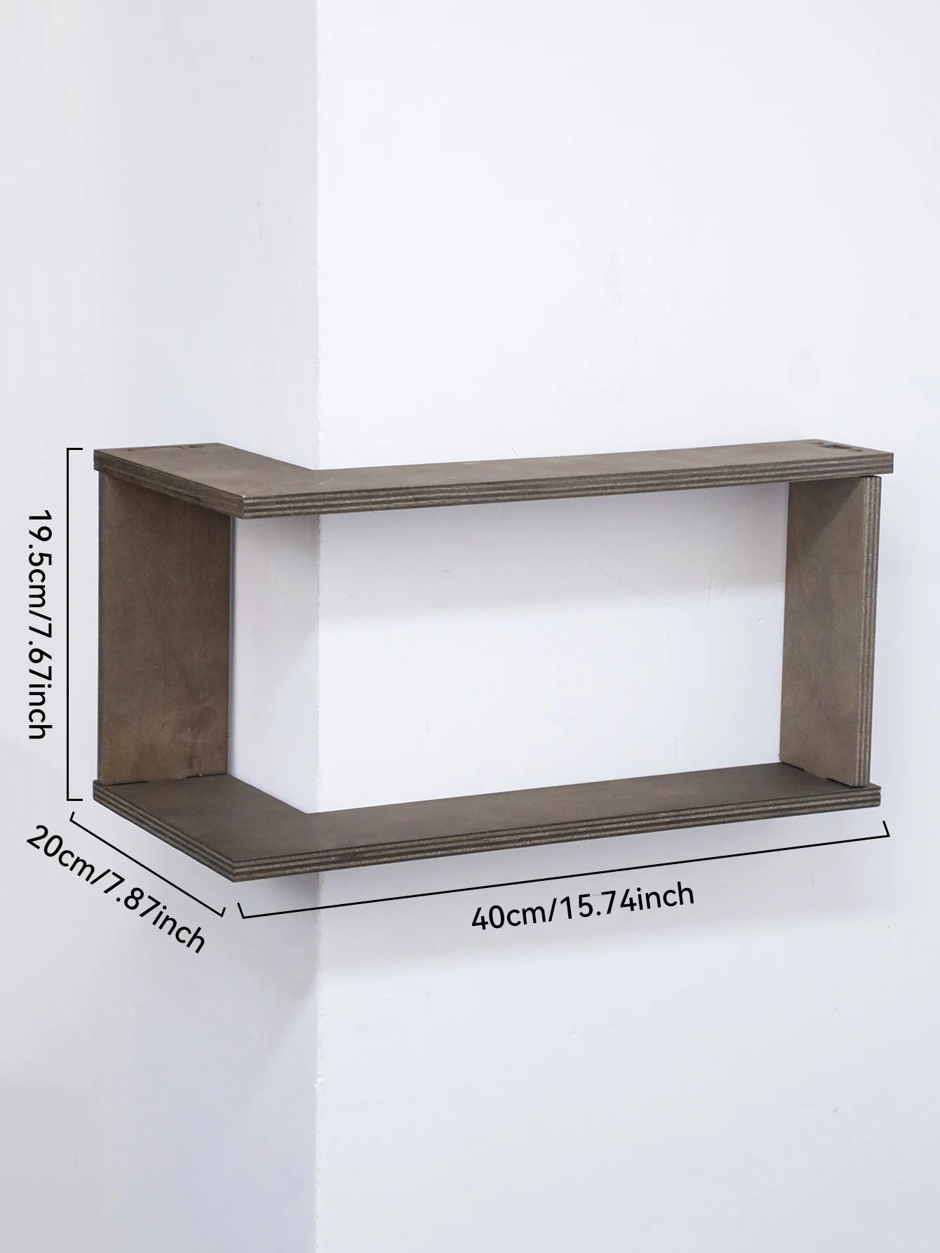 Corner Floating Wooden Shelves Wall Mounted