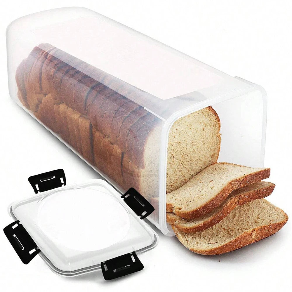 Clear Airtight Bread Box With Lid