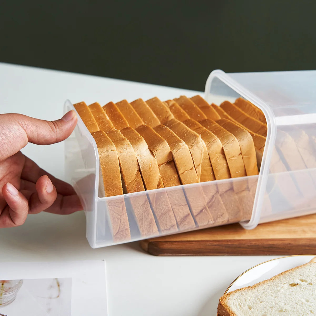 Clear Airtight Bread Box With Lid