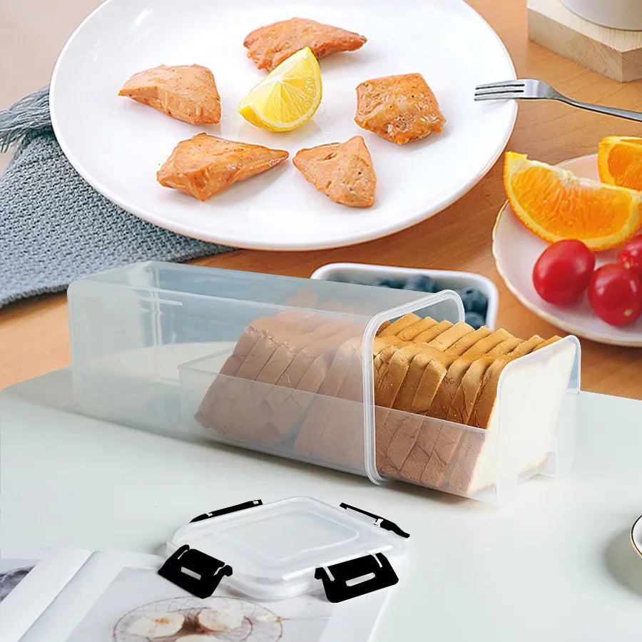 Clear Airtight Bread Box With Lid