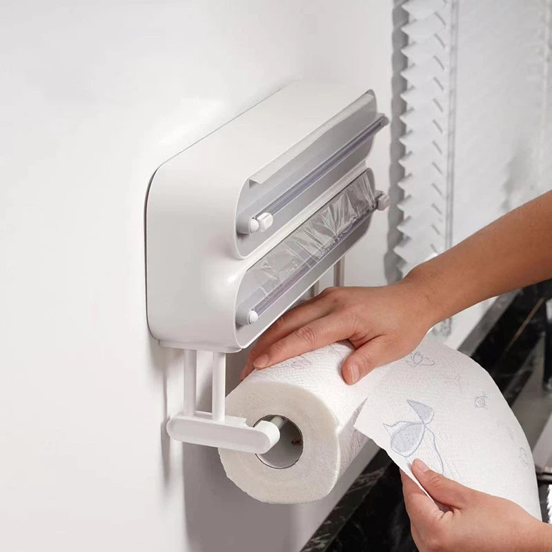 Plastic Wrap Dispenser Magnetic & Self adhesive