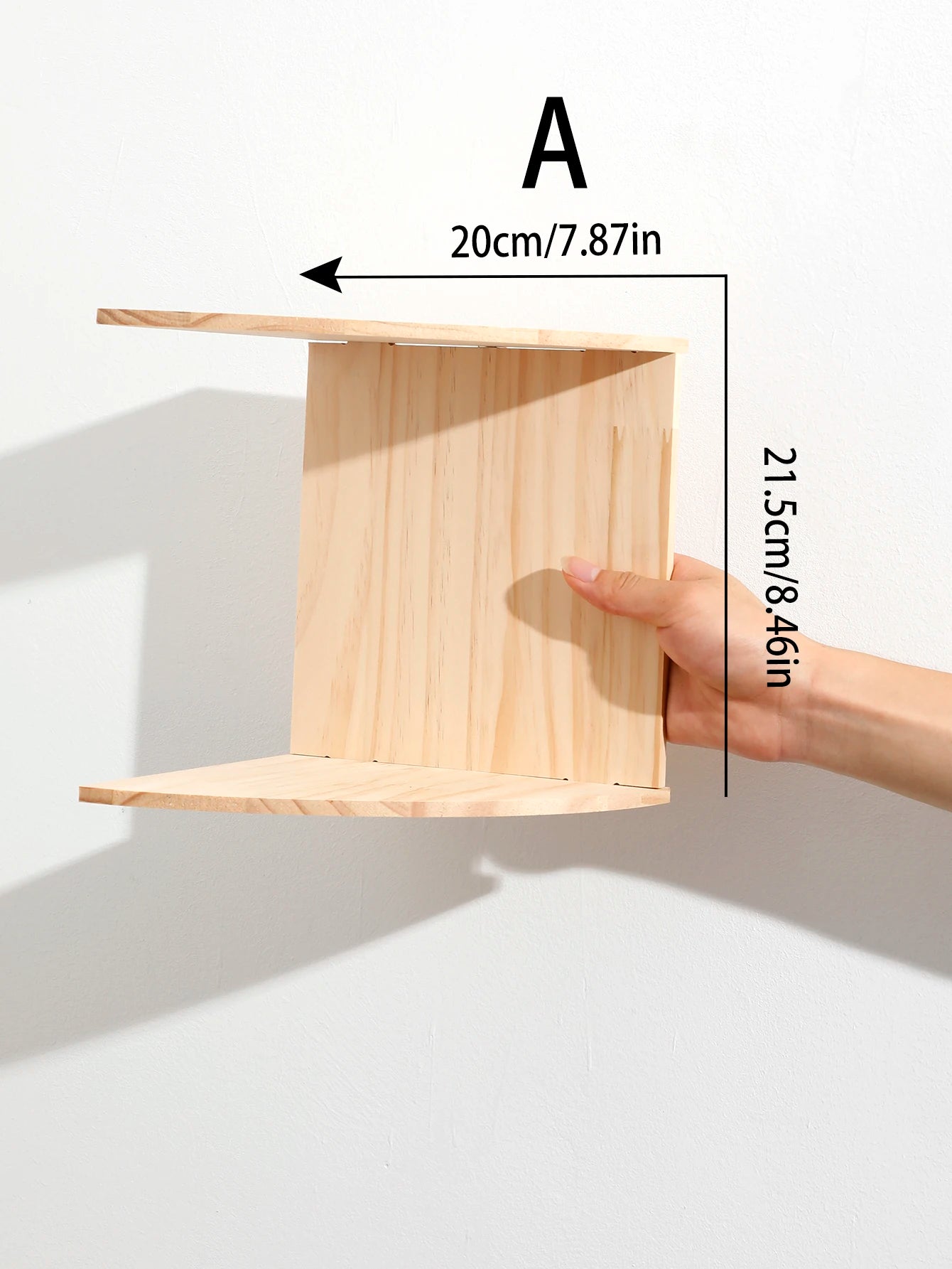 Corner Floating Wooden Shelves Wall Mounted