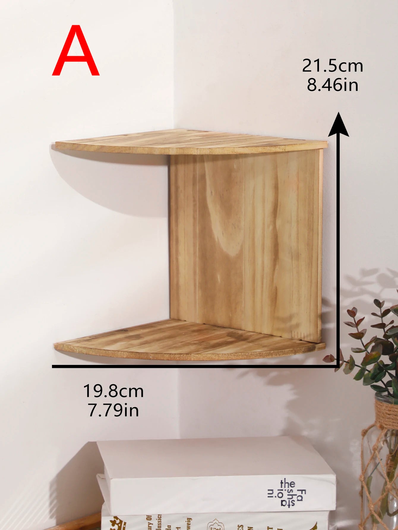 Corner Floating Wooden Shelves Wall Mounted