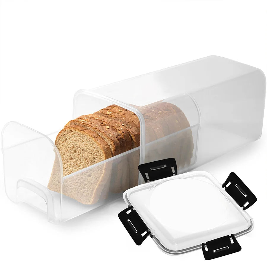 Clear Airtight Bread Box With Lid