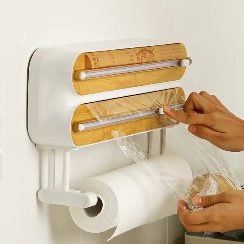 Plastic Wrap Dispenser Magnetic & Self adhesive