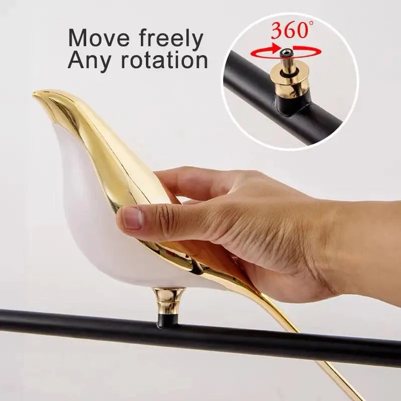 360° Rotatable Touch Switch Bird LED Wall Lights