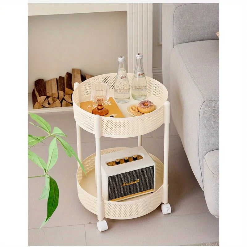 Premium snack cart removable glass cart side table living room sofa small coffee table light luxury bedroom bedside table