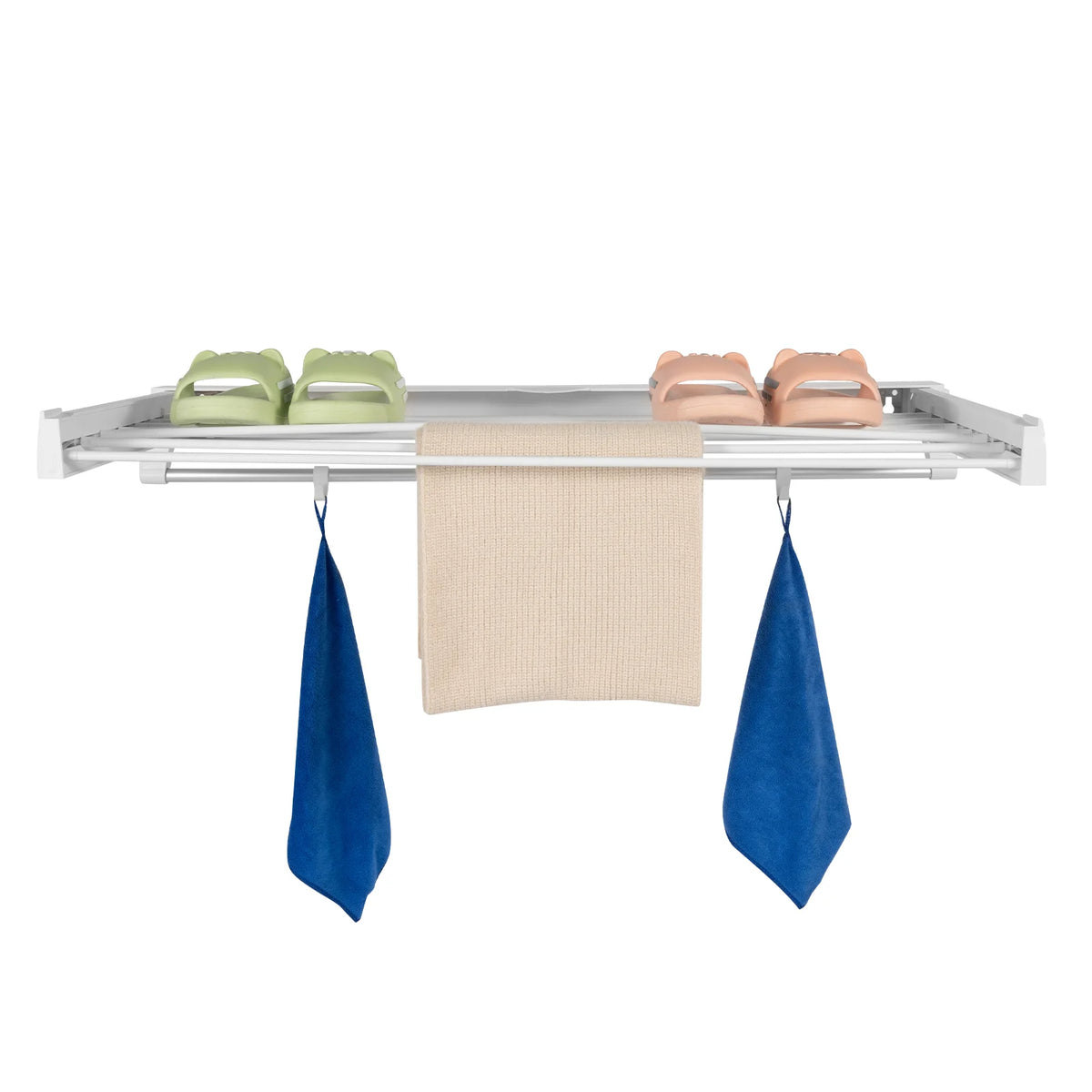 Wall Mount Retractable Clothes Drying Rack Foldable