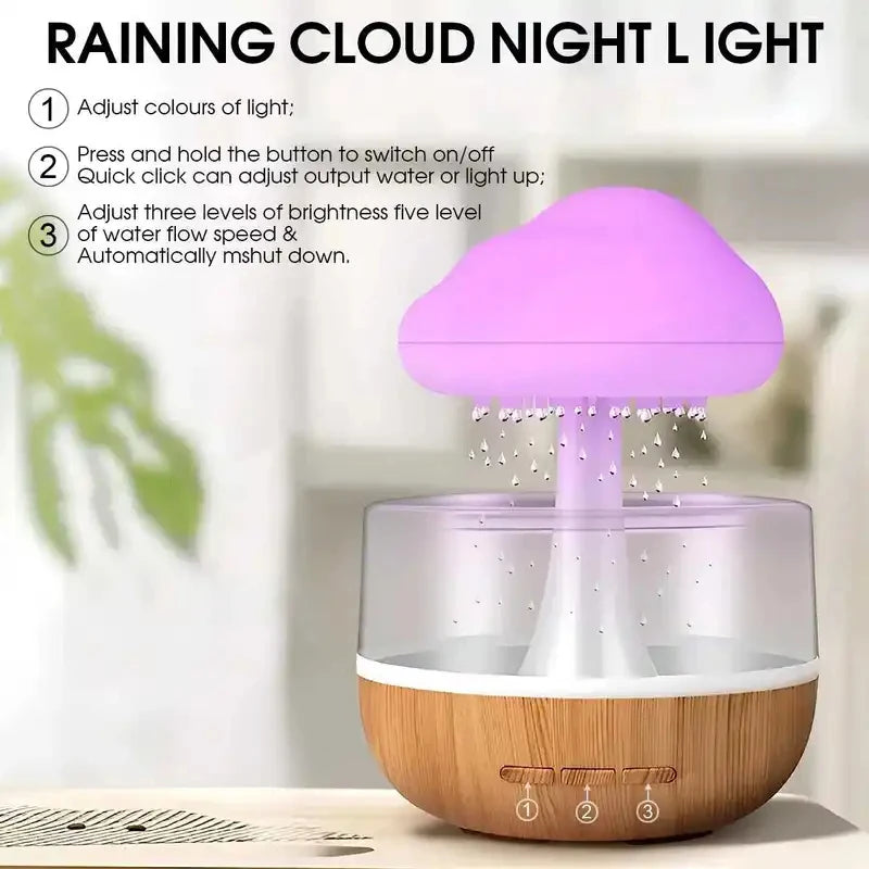 Rain Cloud Humidifier/ Lamp