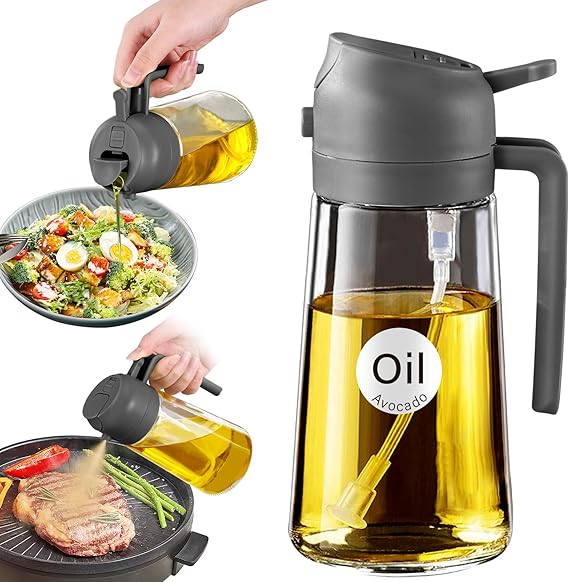 Olive Oil Dispenser,2in1 Oil Sprayer & Pourer