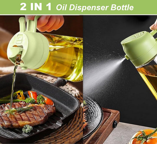 Olive Oil Dispenser,2in1 Oil Sprayer & Pourer